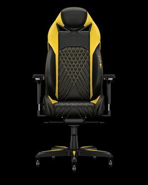 KARNOX Gladiator Gaming Chair Ergonomic Office Chair High-Back Executive Chair with Headrest and Lumbar Support, Adjustable Heght and 360 Degrees Swivel PC Racing Chair for Big and Tall Adults, Yellow