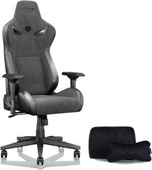 KARNOX Game Chair Fabric Office Chairs with Pocket Spring Cushion and High-Back Recliner High Back Ergonomic Computer Chair with Lumbar Support Task Gamer Chair Black