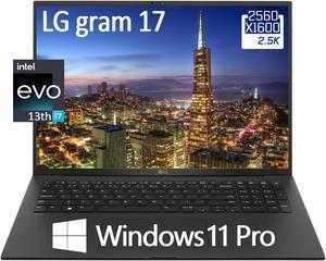 2023 LG Gram 17 Ultra Lightweight Business Laptop 13th Intel Evo 12Core i71360P 173 IPS WQXGA 2560 x 1600 AntiGlare 16GB LPDDR4X RAM 1TB SSD Backlit KB WiFi 6E Win11 PRO 1 TB PCIe