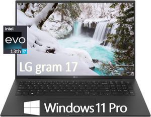 LG Gram 17 Ultra Lightweight Business Laptop 13th Intel Evo Platform 12Core i71360P 173 IPS WQXGA 2560 x 1600 AntiGlare 16GB LPDDR4X RAM 512GB SSD Backlit KB WiFi 6E