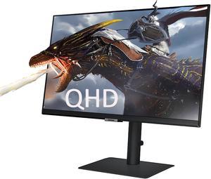 SAMSUNG 32 Inch QHD 2K Computer LED Monitor, Fully Adjustable Stand, USB-C, Display Port Daisy Chain, Ethernet, HDMI, HDR10, Black