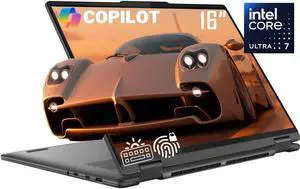Lenovo Yoga 7i 2-in-1 AI Laptop, 16" WUXGA Touchscreen, Intel 12-Core Ultra 7 155U (Beat i7-1355U), 16GB LPDDR5X RAM 1TB SSD, Backlit KB, Fingerprint Reader, FHD IR Webcam, AI Copilot, Win11 Home