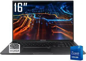 ASUS Vivobook 16" WUXGA Business Laptop, IPS 16:10 300 Nit Display, Intel 10-Core i7-1355U(Up to 5.0GHz), 40GB RAM 1TB SSD, Intel Iris Xe Graphics, Bluetooth 5.1, Backlit KB, Win11 Home