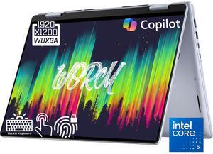 Dell Inspiron 2-in-1 Copilot AI Laptop, 14" FHD+ Touchscreen IPS 250 Nits LED Display, Intel Core 5 120U(Up to 5.0 GHz), 64GB DDR5 RAM, 2TB SSD, Backlit KB, Fingerprint Reader, Wi-Fi 6E, Win11 Home