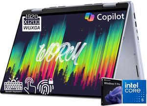 Dell Inspiron 2-in-1 Copilot AI Laptop, 14" FHD+ Touchscreen IPS 250 Nits LED Display, Intel Core 5 120U(Up to 5.0 GHz), 16GB DDR5 RAM, 512GB SSD, Backlit KB, Fingerprint Reader, Wi-Fi 6E, Win11 Pro