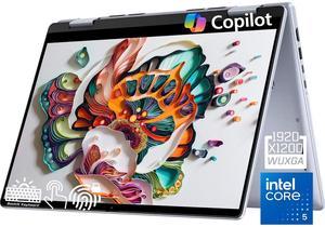 Dell Inspiron 2-in-1 AI Copilot PC Laptop, 14" WUXGA Touchscreen IPS 250 Nits LED Display, Intel Core 5 120U(Up to 5.0 GHz), 16GB DDR5 RAM 1TB SSD, Backlit KB, Fingerprint Reader, Wi-Fi 6E, Win11 Home