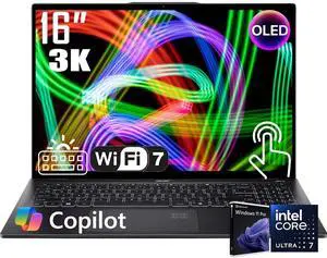 Acer Swift AI Copilot PC Laptop, 16" 2.8K OLED Touchscreen 100% DCI-P3 Display, Intel Core Ultra 7 Series 2 256V(Up to 4.8GHz), 16GB LPDDR5X 1TB SSD, Backlit Keyboard, Wi-Fi 7, Win11 Pro