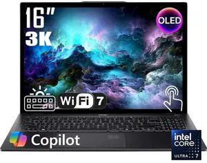 Acer Swift AI Powered Business Laptop, 16" 2.8K OLED Touchscreen 100% DCI-P3 Display, Intel Core Ultra 7 256V(Up to 4.8GHz), 16GB LPDDR5X 1TB SSD, Backlit Keyboard, Wi-Fi 7, Win11 Home