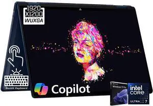 HP OmniBook X Flip 2-in-1 AI Powered Laptop, 14" 2K LED IPS Touchscreen 400 Nits Display, Intel 8-Core Ultra 7 256V(Up to 4.8GHz), 16GB LPDDR5X 1TB SSD, WiFi 6E, Backlit KB, Win11 Pro