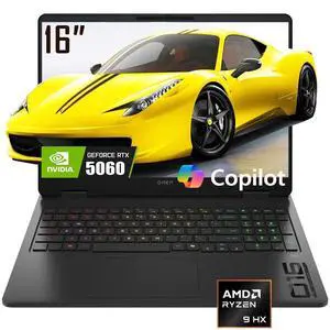 HP OMEN Gaming Laptop, 16" 2K 144Hz IPS LED Display, AMD Ryzen 9 8940HX(Beat Intel Core i9-14900HX), GeForce RTX 5060 8GB GDDR7, 32GB DDR5 2TB SSD, 4-Zone RGB Backlit KB, Wi-Fi 6E, RJ-45, Win11 Home HP OMEN Gaming Laptop, 16" 2K 144Hz IPS LED Display, AMD Ryzen 9 8940HX(Beat Intel Core i9-14900HX), GeForce RTX 5060 8GB GDDR7, 32GB DDR5 2TB SSD, 4-Zone RGB Backlit KB, Wi-Fi 6E, RJ-45, Win11 Home