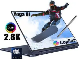 Lenovo Yoga 9i 2-in-1 Business Laptop, 14" 2.8K OLED Touchscreen 120Hz Display, Intel 16-Core Ultra 7 155H(Up to 4.8GHz), 16GB LPDDR5X RAM 1TB SSD, Backlit Keyboard, Fingerprint Reader, Win11 Home