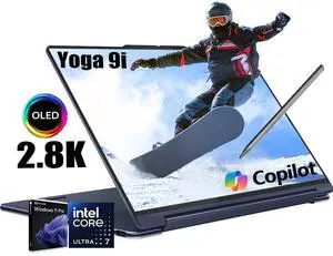 Lenovo Yoga 9i 2-in-1 Business Laptop, 14" 2.8K OLED Touchscreen 120Hz Display, Intel 16-Core Ultra 7 155H(Up to 4.8GHz), 16GB LPDDR5X RAM 1TB SSD, Backlit Keyboard, Fingerprint Reader, Win11 Pro
