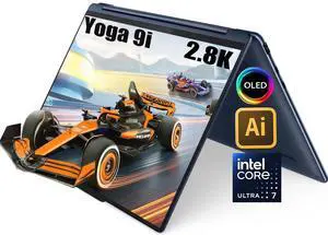 Lenovo Yoga 9i 2-in-1 AI Copilot PC Laptop, 14" 2.8K OLED Touchscreen 400Nits Display, Intel 16-Core Ultra 7 155H, 16GB LPDDR5X RAM 1TB SSD, Backlit KB, Thunderbolt 4, Fingerprint Reader, Win11 Home