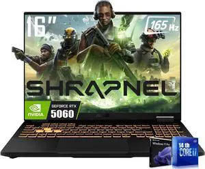 ASUS TUF F16 Gaming Laptop, 16" WUXGA 165Hz 300nits, 14th Gen Intel 16-Core i7-14650HX, GeForce RTX 5060 8GB GDDR7, 32GB DDR5 RAM, 2TB PCIe 4.0 SSD, RGB Backlit KB, Thunderblot 4, RJ45, Win11 Pro