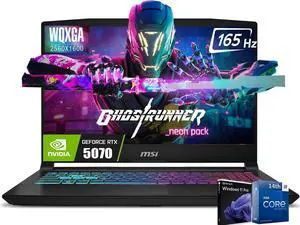 MSI Katana 15 HX 15.6 165Hz QHD Gaming Laptop, Intel 24-Core i9-14900HX(Up to 5.8 GHz), NVIDIA Geforce RTX 5070 with 8GB GDDR7, 32GB DDR5 1TB PCIe 4.0 SSD, 4 Zone RGB KB, RJ-45, Win11 Pro