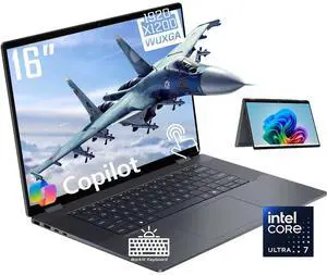HP OmniBook X Flip 2-in-1 Copilot PC Laptop, 16" 2K IPS Touchscreen 400 Nits Display, Intel Core Ultra 7 256V(>Ultra 9 185H), 16GB LPDDR5X 1TB PCIe 4.0 SSD, Wi-Fi 6E, Backlit Keyboard, Win 11 Home
