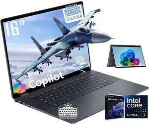 HP OmniBook X Flip 2-in-1 Copilot PC Laptop, 16" 2K IPS Touchscreen 400 Nits Display, Intel Core Ultra 7 256V(>Ultra 9 185H), 16GB LPDDR5X 1TB PCIe 4.0 SSD, Wi-Fi 6E, Backlit Keyboard, Win 11 Pro