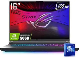 ASUS ROG Strix G16 Gaming Laptop, 16 FHD+ 16:10 165Hz/3ms Display, NVIDIA GeForce RTX 5060 8GB GDDR7, Intel Core i7-14650HX, 32GB DDR5 1TB PCIe 4.0 SSD, Wi-Fi 7, 4 Zone RGB KB, RJ-45, Win11 Home