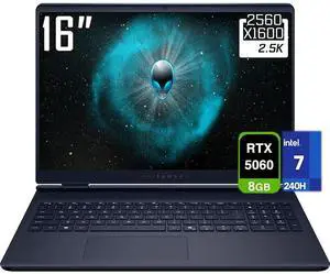 Dell Alienware 16 Aurora Gaming Laptop, 16" WQXGA(2560x1600) 120Hz Display, Intel 10-Core 7 240H, NVIDIA GeForce RTX 5060, 32GB DDR5 1TB SSD, RGB Backlit KB, Wi-Fi 7, BT 5.3, Thunderbolt 4, Win11 Home