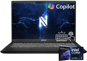 MSI Modern 15H 15.6" FHD Touchscreen AI Laptop, Intel 16-Core Ultra 9 185H(Up to 5.1 GHz), 32GB DDR5 RAM, 1TB SSD, Intel Arc Graphics, Backlit Keyboard, Wi-Fi 6E, Bluetooth 5.3, Win11 Pro