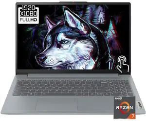 Lenovo IdeaPad Slim 3 Laptop, 15.6 FHD Touchscreen 300 nits Display, AMD Ryzen 7 5825U (Up to 4.5 GHz), AMD Radeon Graphics, 16GB DDR4 512GB SSD, Wi-Fi 6, Bluetooth 5.2, Dolby Audio, Win11 Home