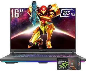 ASUS ROG Strix G16 Gaming Laptop, 16 FHD+ 16:10 165Hz/3ms Display, NVIDIA GeForce RTX 5070 Ti 12GB DDR7, AMD Ryzen 9 8940HX, 32GB DDR5 1TB PCIe 4.0 SSD, Wi-Fi 6E, 4 Zone RGB KB, RJ-45, Win11 Home