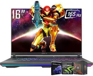 ASUS ROG Strix G16 Gaming Laptop, 16 FHD+ 16:10 165Hz/3ms Display, NVIDIA GeForce RTX 5070 Ti 12GB DDR7, AMD Ryzen 9 8940HX, 32GB DDR5 2TB PCIe 4.0 SSD, Wi-Fi 6E, 4 Zone RGB KB, RJ-45, Win11 Pro ASUS ROG Strix G16 Gaming Laptop, 16 FHD+ 16:10 165Hz/3ms Display, NVIDIA GeForce RTX 5070 Ti 12GB DDR7, AMD Ryzen 9 8940HX, 32GB DDR5 2TB PCIe 4.0 SSD, Wi-Fi 6E, 4 Zone RGB KB, RJ-45, Win11 Pro