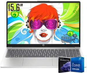 HP Copilot PC Business Laptop, 15.6" LED FHD IPS Touchscreen 300 Nits Display, Intel 10-Core i7-1355U (Up to 5 GHz), 64GB RAM / 2TB SSD, Intel Iris Xe GPU, Wi-Fi 6, Backlit Keyboard, Win11 Pro