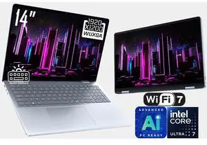 Dell Plus AI Powered 2-in-1 Laptop, 14" WUXGA Touchscreen 300 nits Display, Intel Core Ultra 7 256V(Beat i7-13700H), 16GB LPDDR5X RAM / 1TB SSD, Backlit Keyboard, WiFi 7, Thunderbolt 4, Win11 Home