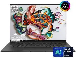 ASUS Zenbook AI Business Laptop, 14" Touchscreen OLED WUXGA 60Hz 500nits Display,  Intel Core Ultra 7 225H (Up to 13 Tops), 16GB LPDDR5 / 512GB SSD, Backlit KB, WiFi 7, Thunderbolt 4, Win 11 Home