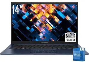 ASUS Vivobook 14 Student Laptop, 14" FHD 60Hz 250 nits Display, Intel 10-Core i5-1334U, 24GB RAM 1TB PCIe 4.0 SSD, Intel UHD Graphics, Wi-Fi 5, 720p Privacy Camera, Bluetooth 5.1, HDMI, Win11 Home