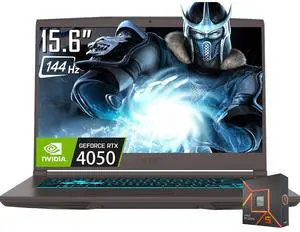 MSI Thin A15 Gaming Laptop, 15.6" FHD 144Hz Display, AMD Ryzen 5 7535HS(Beat i5-13500HX), NVIDIA GeForce RTX 4050 GPU, 16GB DDR5 / 1TB SSD, Wi-Fi 6E, Bluetooth 5.3, Backlit Keyboard, Win11 Home