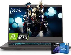 MSI Thin A15 Gaming Laptop, 15.6" FHD 144Hz Display, Intel Core i5-13420H (Up to 4.6GHz), NVIDIA GeForce RTX 4050 GPU, 32GB RAM / 2TB SSD, Wi-Fi 6E, Bluetooth 5.3, Backlit Keyboard, Win11 Pro