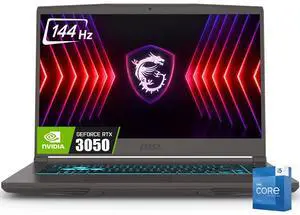 MSI Thin 15 Gaming Laptop, 15.6" FHD 144Hz Display, Intel Core i5-13420H (Up to 4.6GHz), NVIDIA GeForce RTX 3050 GPU, 32GB RAM / 1TB SSD, Wi-Fi 6E, Bluetooth 5.2, Backlit Keyboard, Win11 Home