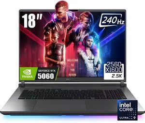 ASUS ROG Strix G18 Gaming Laptop, 18 WQXGA 240Hz Display, GeForce RTX 5060 8GB GDDR7, Intel 24-Core Ultra 9 275HX (Up to 5.4GHz), 32GB DDR5 1TB PCIe 4.0 SSD, Wi-Fi 7, 4 Zone RGB KB, RJ-45, Win11 Home