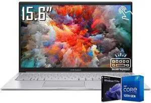 ASUS Vivobook Laptop, 15.6" FHD Touchscreen 60Hz 250 nits Display, Intel 10-Core i7-1355U, 40GB RAM 1TB PCIe SSD, Intel Iris Xe Graphics, Wi-Fi 6E, Bluetooth 5.3, Backlit Keyboard, Win11 Pro