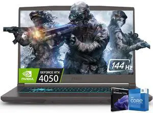 MSI Thin AI Copilot Gaming Laptop, 15.6" FHD 144Hz Display, Intel Core i5-13420H (Up to 4.6GHz), NVIDIA GeForce RTX 4050 GPU, 32GB RAM / 1TB SSD, Wi-Fi 6E, Bluetooth 5.3, Backlit Keyboard, Win11 Pro