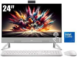 Dell Inspiron 24 All-in-One Desktop, 24" FHD(1920 x 1080) IPS Touchscreen Display, Intel Core 7 Processor 150U(Up to 5.4GHz), 16GB DDR5 RAM / 1TB SSD, Wi-Fi 6E, Bluetooth 5.3, Card Reader, Win11 Home