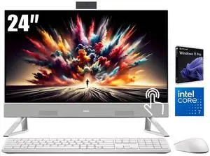 Dell Inspiron 24 All-in-One Desktop, 24" FHD(1920 x 1080) IPS Touchscreen Display, Intel Core 7 Processor 150U(Up to 5.4GHz), 16GB DDR5 RAM / 1TB SSD, Wi-Fi 6E, Bluetooth 5.3, Card Reader, Win11 Pro