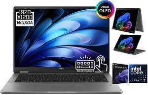 ASUS Vivobook 2-in-1 Laptop, 14" OLED FHD+ Touchscreen 16:10 400 nits Display, Intel Core Ultra 7 256V, 16GB LPDDR5X 1TB SSD, Intel Arc Graphics, Wi-Fi 7, Bluetooth 5.4, Backlit Keyboard, Win11 Pro