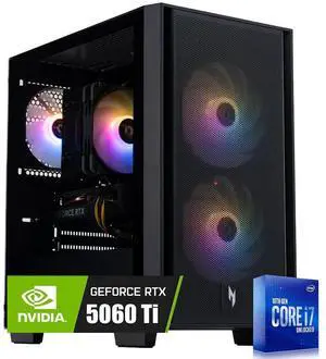 Acer Nitro 60 Gaming Desktop, Intel 20-Core i7-14700F(Up to 5.4 GHz), NVIDIA GeForce RTX 5060Ti (791 AI Tops) with 16GB GDDR7 DLSS4, 32GB DDR5 RAM / 2TB SSD, Wi-Fi 6, Gigabit Ethernet, Win11 Home