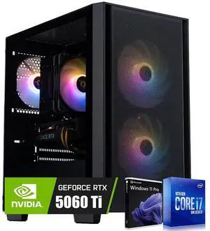 Acer Nitro 60 Gaming Desktop, Intel 20-Core i7-14700F(Up to 5.4 GHz), NVIDIA GeForce RTX 5060Ti (791 AI Tops) with 16GB GDDR7 DLSS4, 32GB DDR5 RAM / 2TB SSD, Wi-Fi 6, Gigabit Ethernet, Win11 Pro