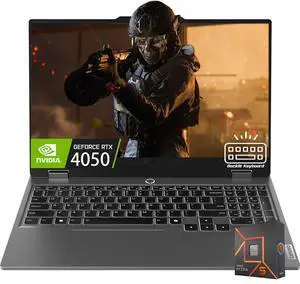 Lenovo LOQ 15 AI Gaming Laptop, 15.6" IPS LCD FHD 144Hz Display, AMD Ryzen 5 7235HS (>Core i5-12500H), NVIDIA GeForce RTX 4050 6GB GDDR6, 32GB DDR5 / 2TB SSD, White Backlit KB, WiFi 6, Win11 Home
