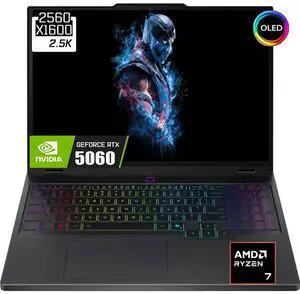 Lenovo Legion 5 Gaming Laptop, 15.1" QHD+ OLED 165Hz 500 Nits Display, AMD Ryzen 7 260 (>Intel i9-13905H), GeForce RTX 5060 8GB GDDR7, 32GB DDR5 1TB SSD, 24-Zone RGB Backlit KB, WiFi 7, Win11 Home