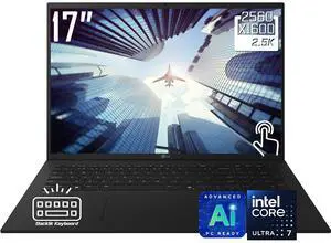 LG Gram Business AI Laptop, 17" WQXGA Touchscreen 330 Nits Display, Intel Core Ultra 7 258V (Up to 5.4 GHz), 32GB LPDDR5X / 1TB SSD, Backlit Keyboard, WiFi 7, Thunderbolt 4, Lightweight, Win 11 Home LG Gram Business AI Laptop, 17" WQXGA Touchscreen 330 Nits Display, Intel Core Ultra 7 258V (Up to 5.4 GHz), 32GB LPDDR5X / 1TB SSD, Backlit Keyboard, WiFi 7, Thunderbolt 4, Lightweight, Win 11 Home