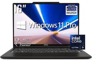 MSI Venture 16 AI Business Laptop, 16" FHD+ IPS Touchscreen Display, Intel 16 Core Ultra 9 285H(>Core i9-13900H), 32GB DDR5 / 512GB SSD, Backlit KB, Wi-Fi 6E, Bluetooth 5.3, RJ-45, Win11 Pro MSI Venture 16 AI Business Laptop, 16" FHD+ IPS Touchscreen Display, Intel 16 Core Ultra 9 285H(>Core i9-13900H), 32GB DDR5 / 512GB SSD, Backlit KB, Wi-Fi 6E, Bluetooth 5.3, RJ-45, Win11 Pro
