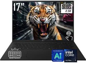 LG Gram Business AI Laptop, 17" WQXGA Touchscreen 330 Nits Display, Intel Core Ultra 7 258V (Up to 5.4 GHz), 32GB LPDDR5X / 1TB SSD, Backlit Keyboard, WiFi 7, Thunderbolt 4, Lightweight, Win 11 Home LG Gram Business AI Laptop, 17" WQXGA Touchscreen 330 Nits Display, Intel Core Ultra 7 258V (Up to 5.4 GHz), 32GB LPDDR5X / 1TB SSD, Backlit Keyboard, WiFi 7, Thunderbolt 4, Lightweight, Win 11 Home