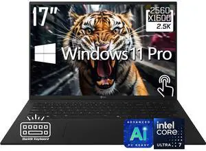 LG Gram Business AI Laptop, 17" WQXGA Touchscreen 330 Nits Display, Intel Core Ultra 7 258V (Up to 5.4 GHz), 32GB LPDDR5X / 2TB SSD, Backlit Keyboard, WiFi 7, Thunderbolt 4, Lightweight, Win 11 Pro LG Gram Business AI Laptop, 17" WQXGA Touchscreen 330 Nits Display, Intel Core Ultra 7 258V (Up to 5.4 GHz), 32GB LPDDR5X / 2TB SSD, Backlit Keyboard, WiFi 7, Thunderbolt 4, Lightweight, Win 11 Pro