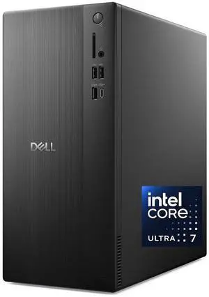 Dell ECT1250 Tower Desktop Computer, Intel 20-Core Ultra 7 265, 16GB DDR5 RAM / 1TB NVMe SSD, Intel UHD Graphics, Wi-Fi 6 & Bluetooth 5.4, Wired Keyboard & Mouse, AI Copilot, Win11 Home Dell ECT1250 Tower Desktop Computer, Intel 20-Core Ultra 7 265, 16GB DDR5 RAM / 1TB NVMe SSD, Intel UHD Graphics, Wi-Fi 6 & Bluetooth 5.4, Wired Keyboard & Mouse, AI Copilot, Win11 Home