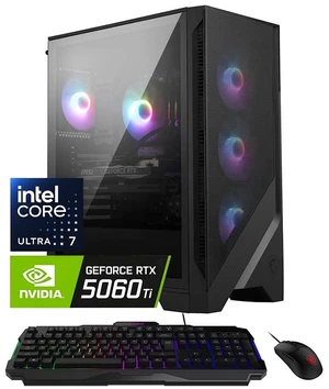 MSI Codex R2 Gaming Desktop, Intel Core Ultra 7 265(Up to 5.3 GHz), NVIDIA GeForce RTX 5060 Ti 8GB GDDR7, 32GB DDR5 / 2TB SSD, With MSI RGB Gaming Keyboard and Mouse, Air Cooling, Win11 Home MSI Codex R2 Gaming Desktop, Intel Core Ultra 7 265(Up to 5.3 GHz), NVIDIA GeForce RTX 5060 Ti 8GB GDDR7, 32GB DDR5 / 2TB SSD, With MSI RGB Gaming Keyboard and Mouse, Air Cooling, Win11 Home